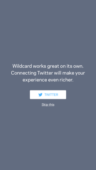 wildcard iPhone onboarding screenshot